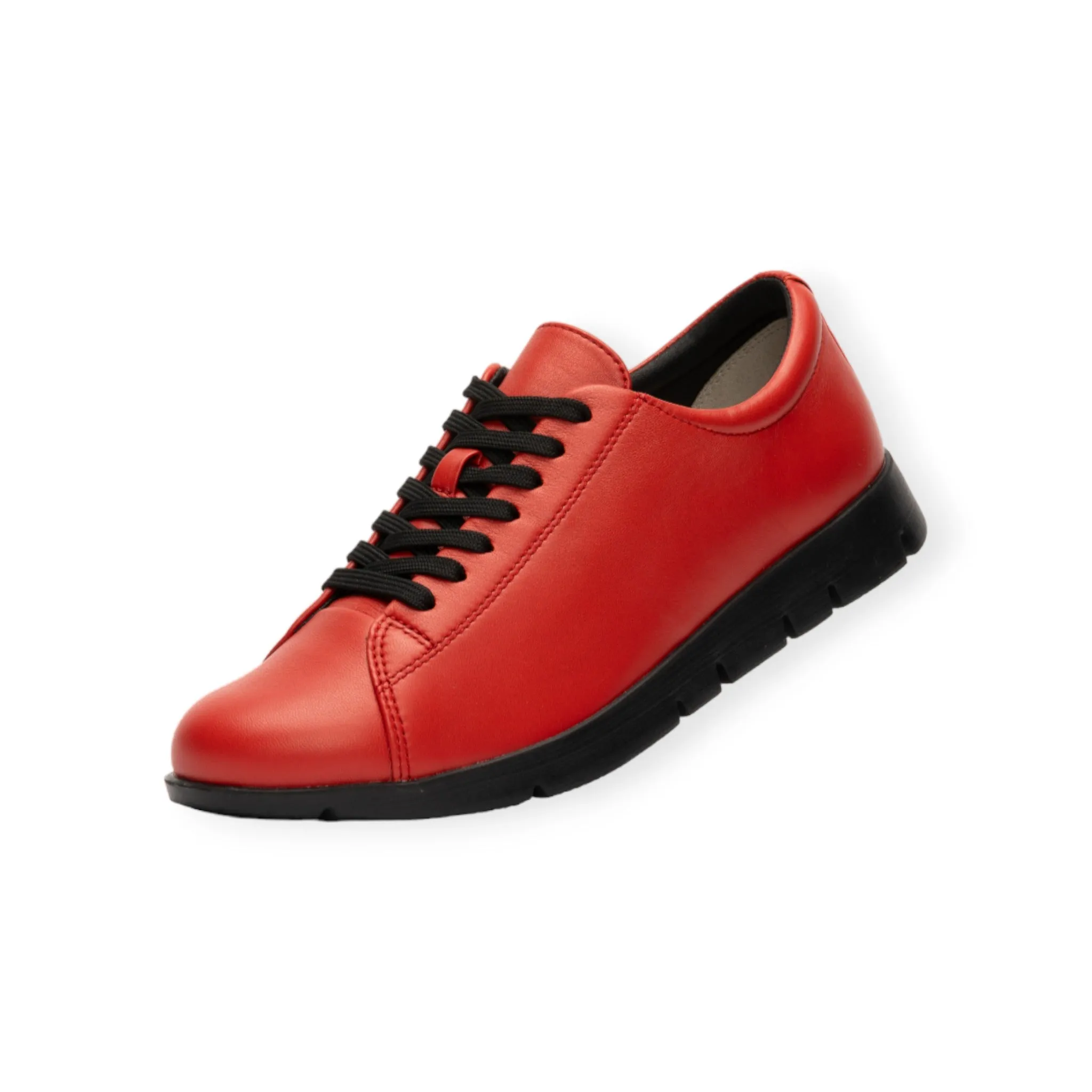 Sheepskin basic design lace-up sneakers with zipper  #FJ081