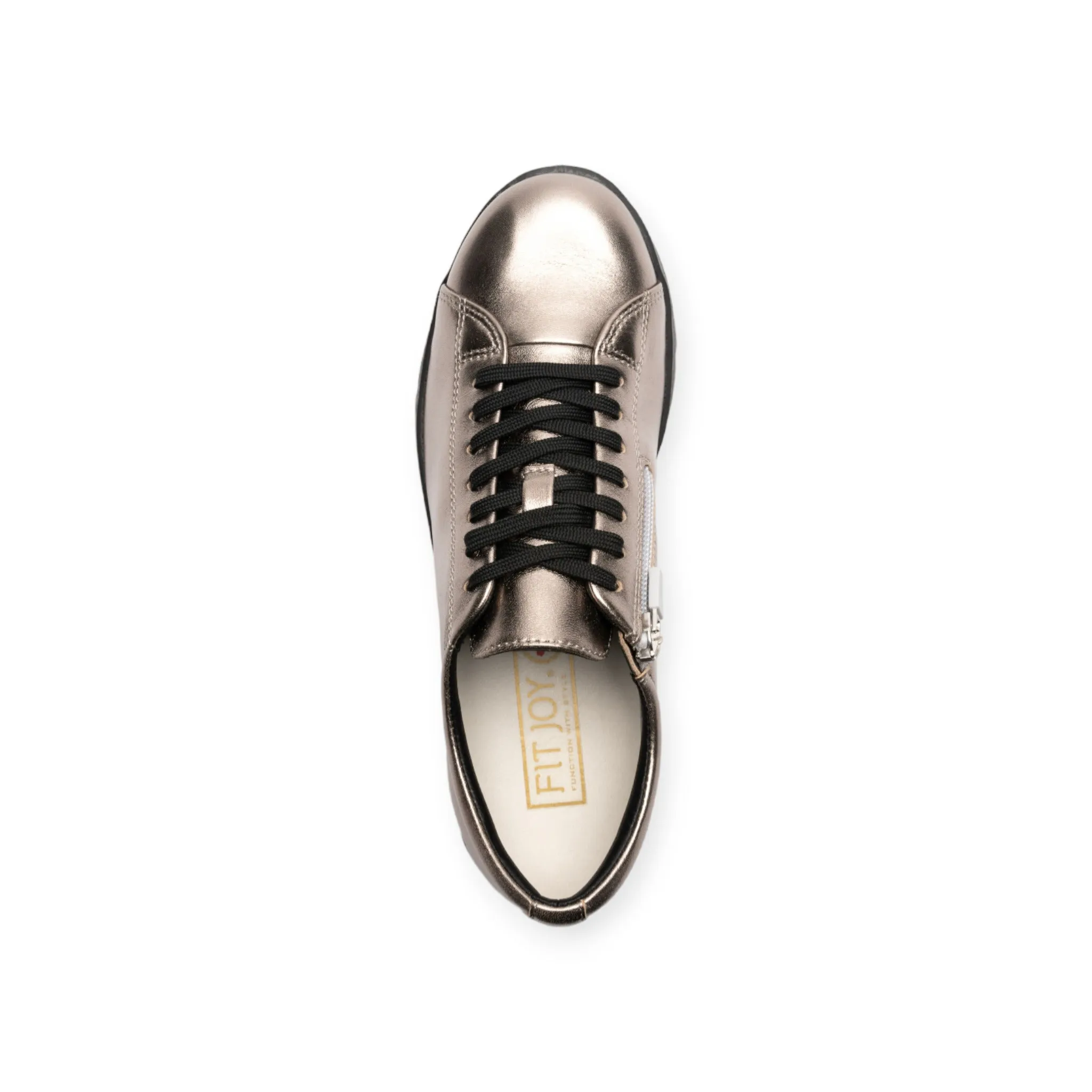 Sheepskin basic design lace-up sneakers with zipper  #FJ081