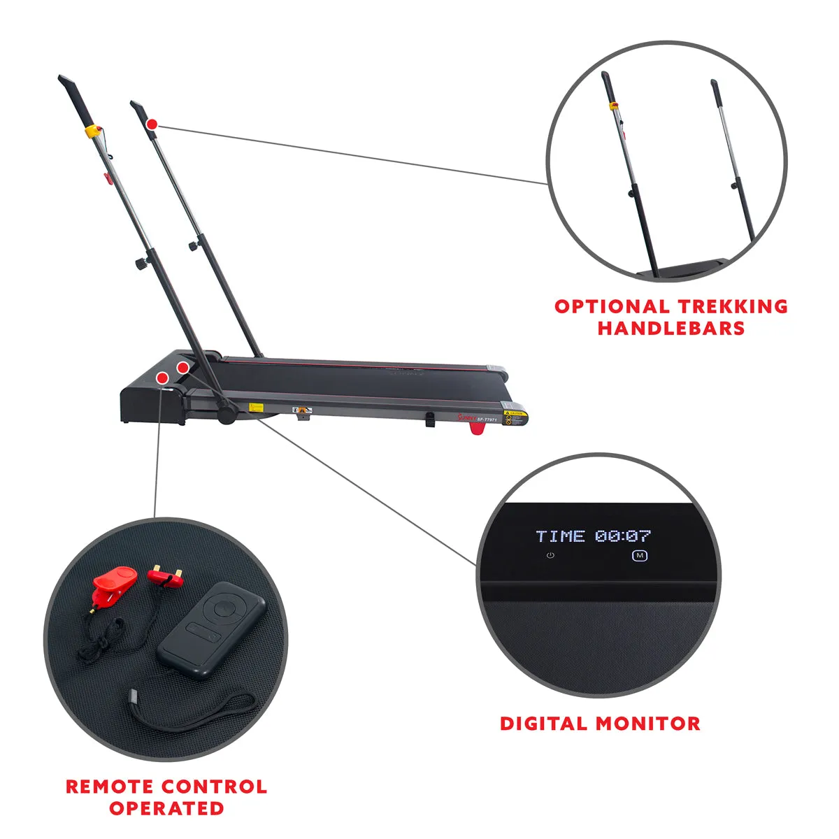 Slim Folding Treadmill Trekpad with Moving Arms Exercisers