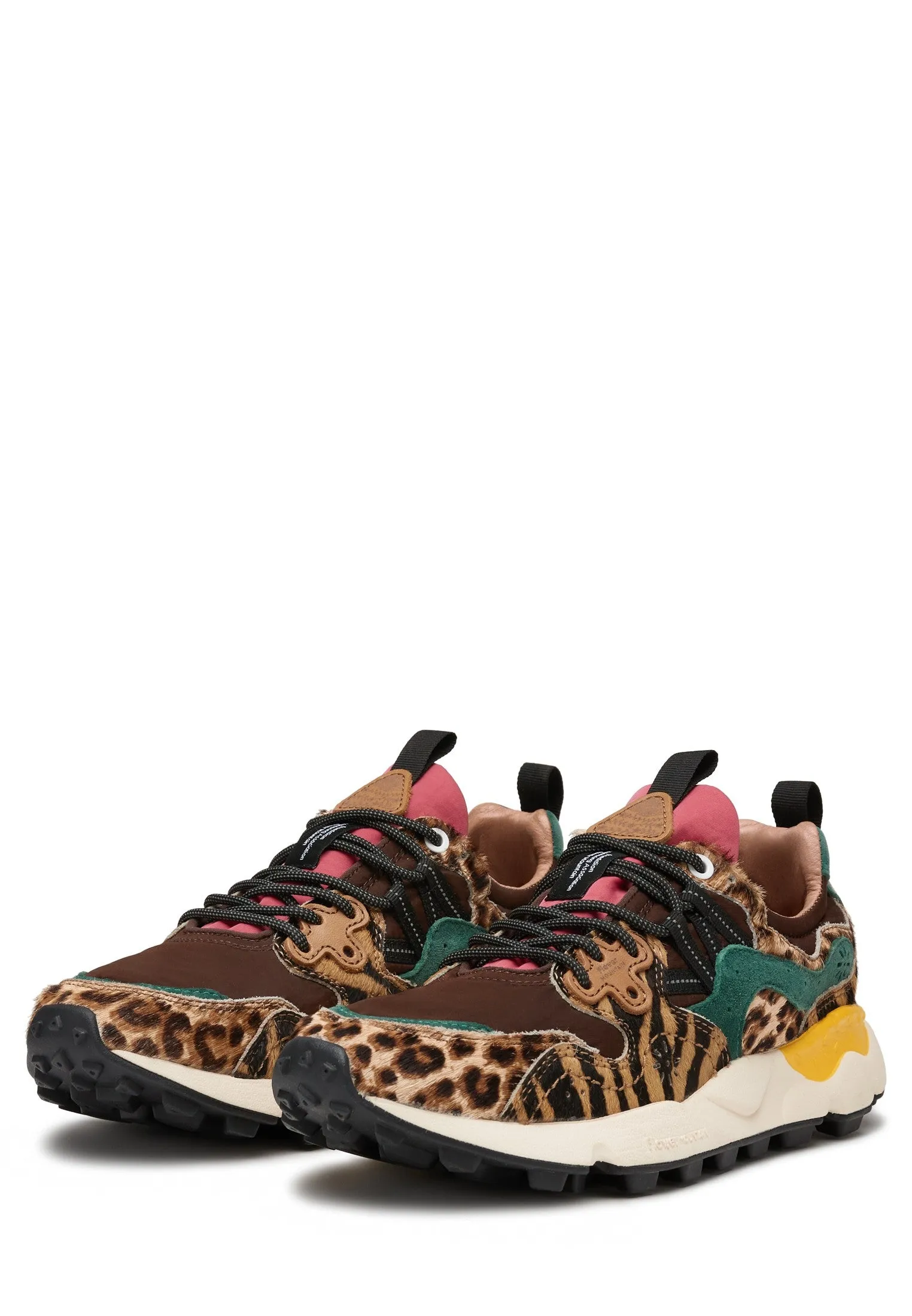 Sneakers Flower Mountain YAMANO Animalier Verde - Marrone