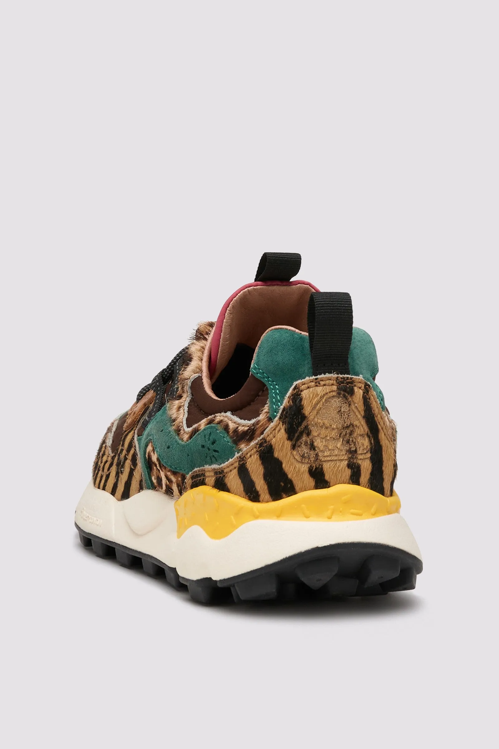 Sneakers Flower Mountain YAMANO Animalier Verde - Marrone