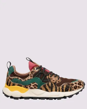 Sneakers Flower Mountain YAMANO Animalier Verde - Marrone