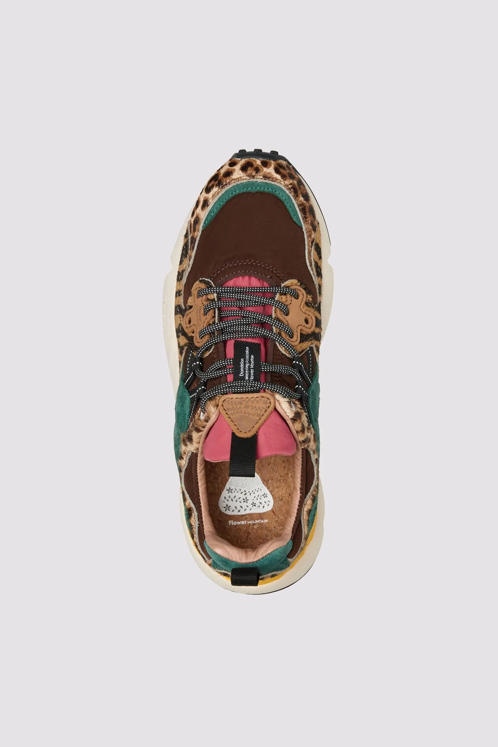 Sneakers Flower Mountain YAMANO Animalier Verde - Marrone