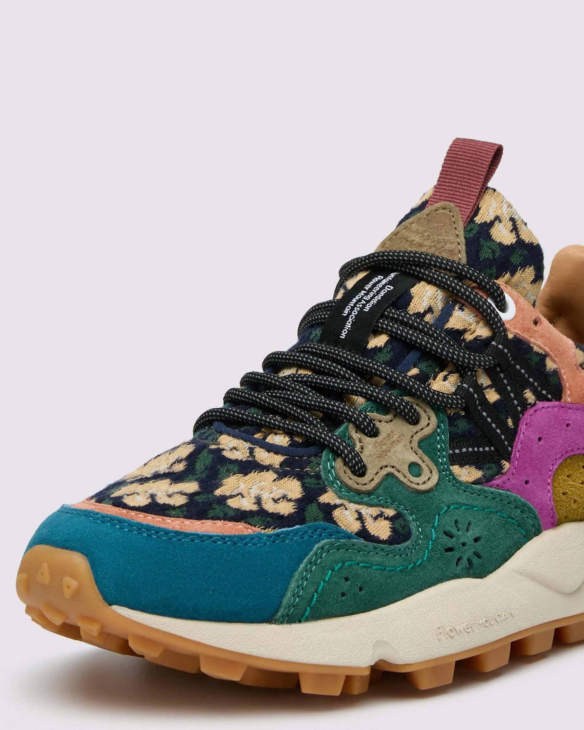 Sneakers Flower Mountain YAMANO Floreali Verde - Navy