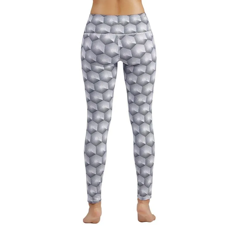 Sports High-Waisted Casual Geometric Elasticity Yoga Sports Leggings