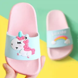 Suihyung Rainbow Unicorn Slippers For Kids New Summer Boy Girl Beach Shoes Baby Toddler Soft Indoor Bathroom Slippers Flip Flops