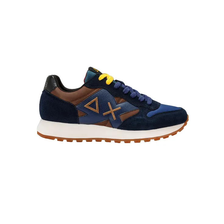 Sun68 scarpa sneakers da uomo Jaki Bicolor Z43114 0807 marrone-blu