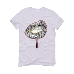 The Nike Air Foamposite Pro White/Black/Varsity Red White T-Shirt (lips unsealed)