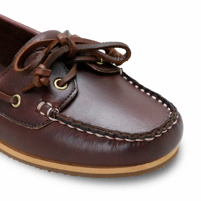 The Sailor's Boat Shoes - Oil Leather Brandy Brown