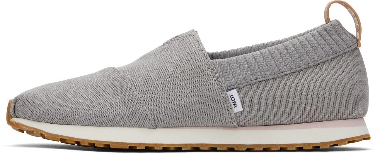 Toms Alpargata Resident Drizzle Grey Slip On Low Top Stretchy Fashion Sneakers