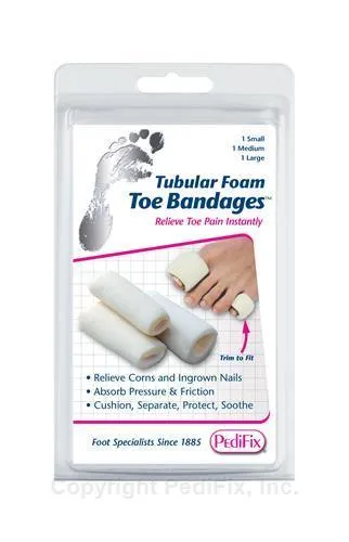 Tubular-Foam Toe Bandages