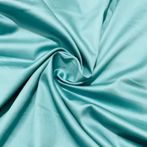 Turkish Blue Solid Cotton Satin Fabric