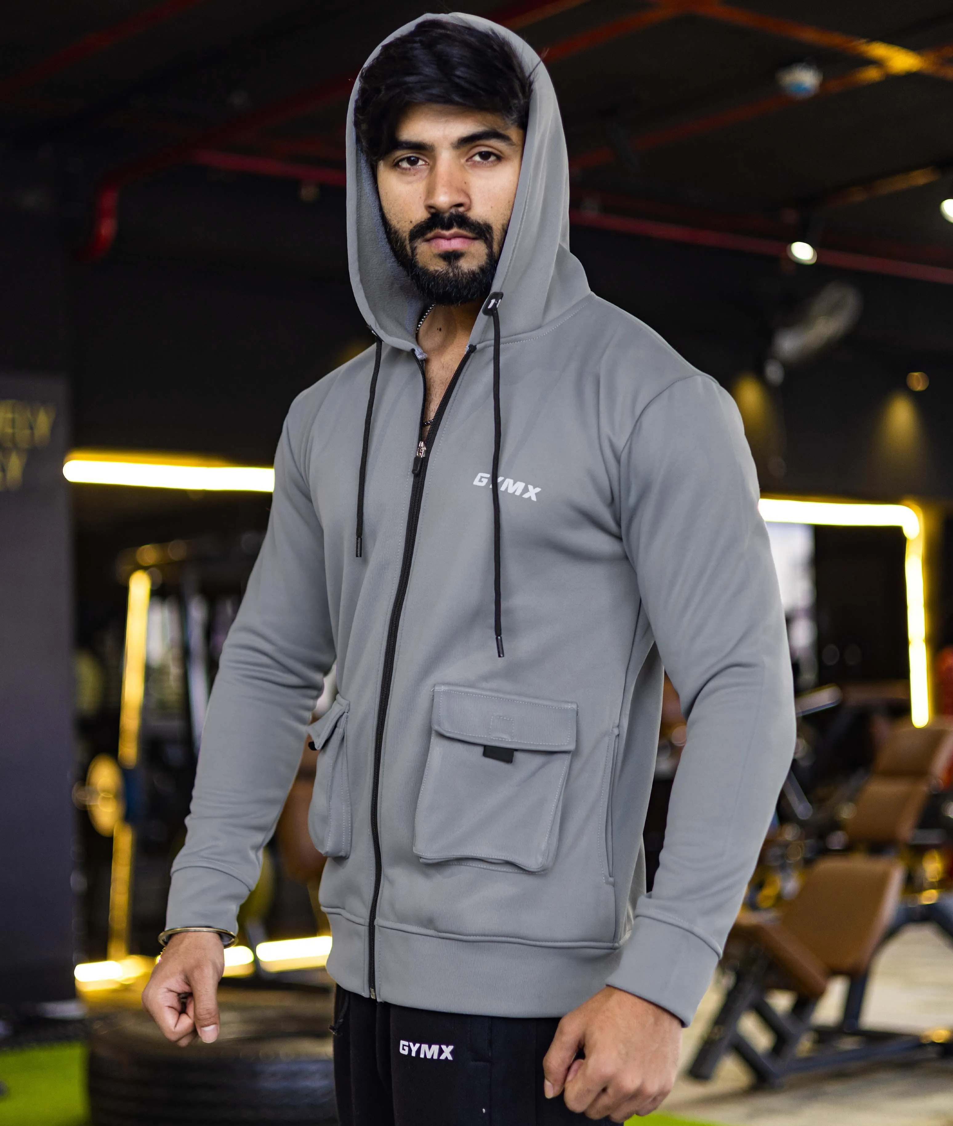 Ultimate Cargo Hoodie: Nardo Grey (4 Pockets)- Sale