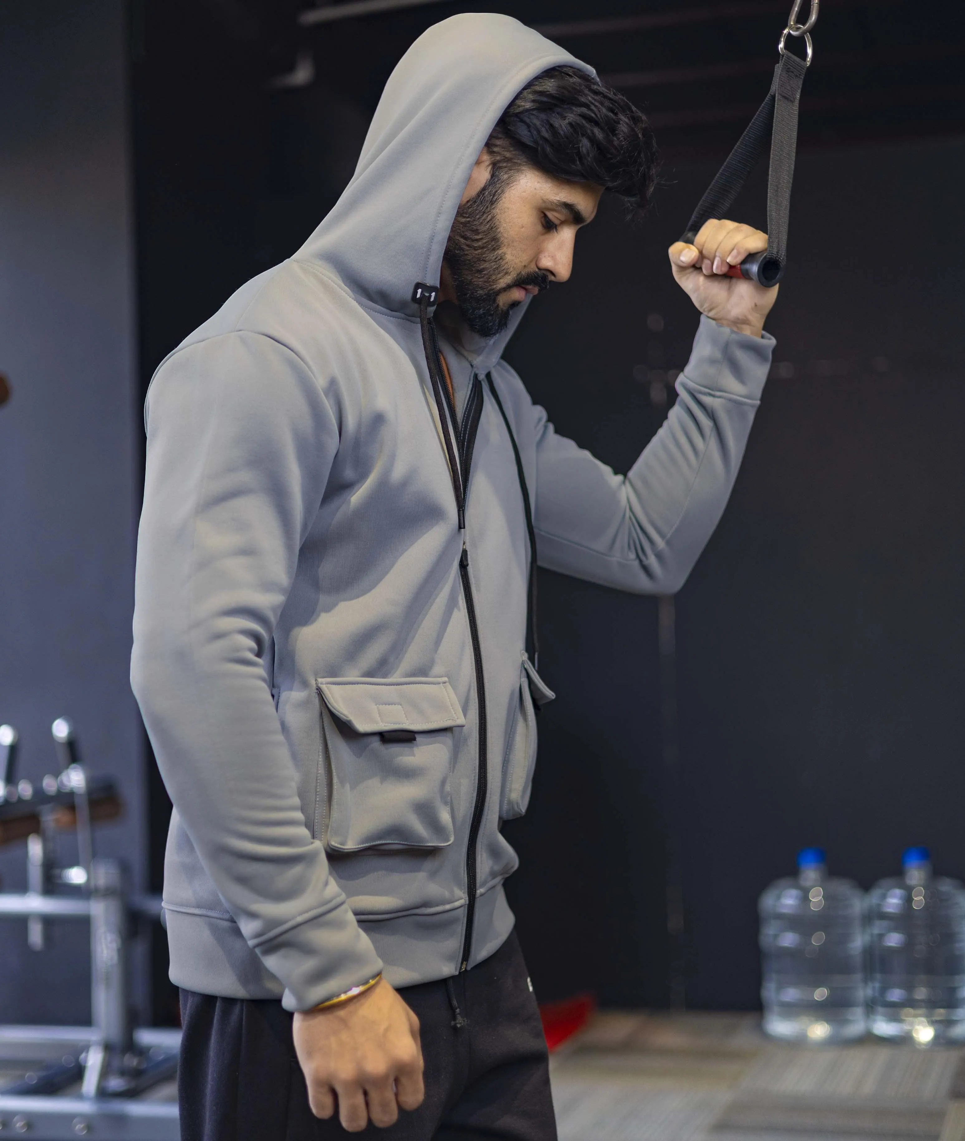 Ultimate Cargo Hoodie: Nardo Grey (4 Pockets)- Sale