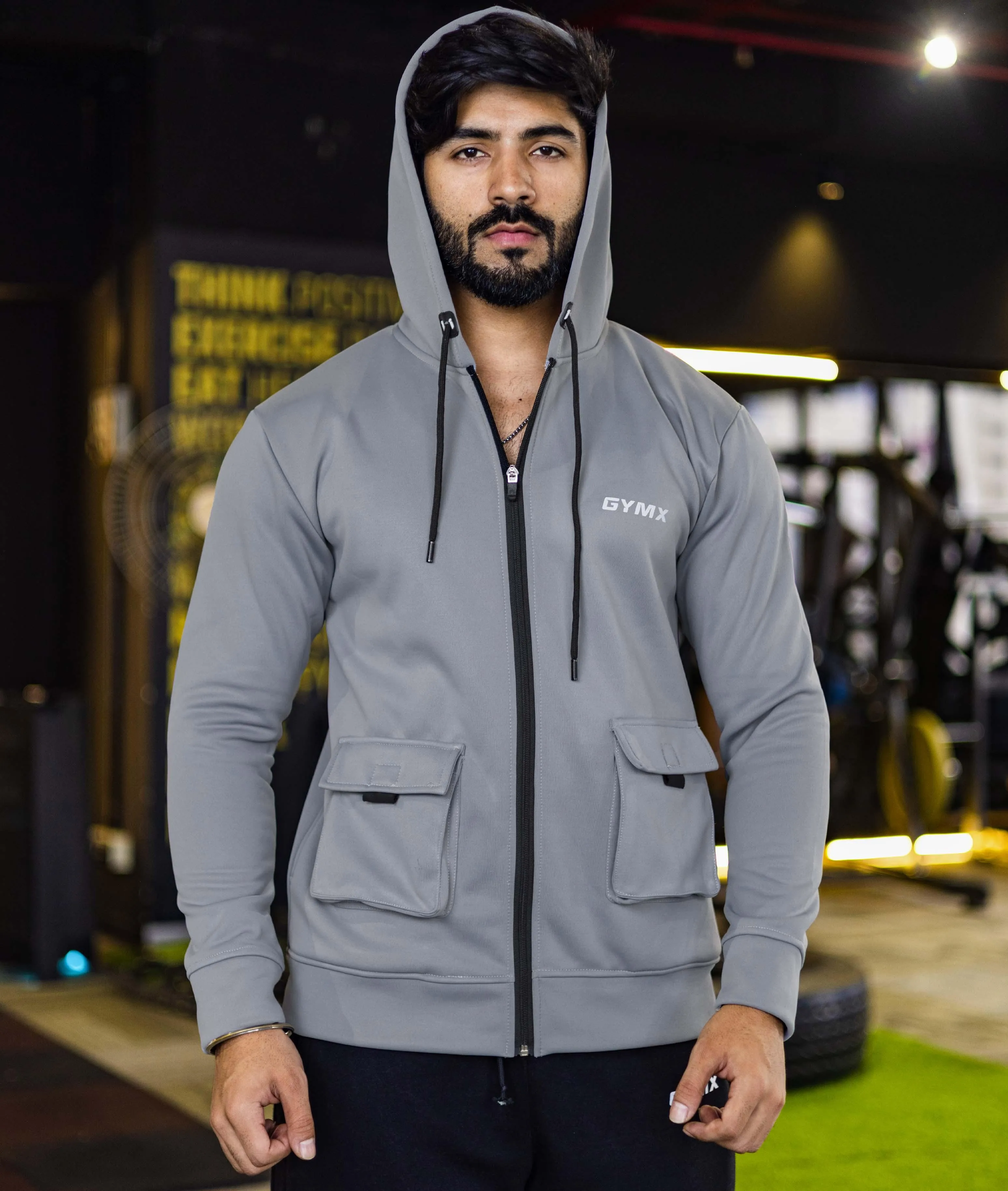 Ultimate Cargo Hoodie: Nardo Grey (4 Pockets)- Sale