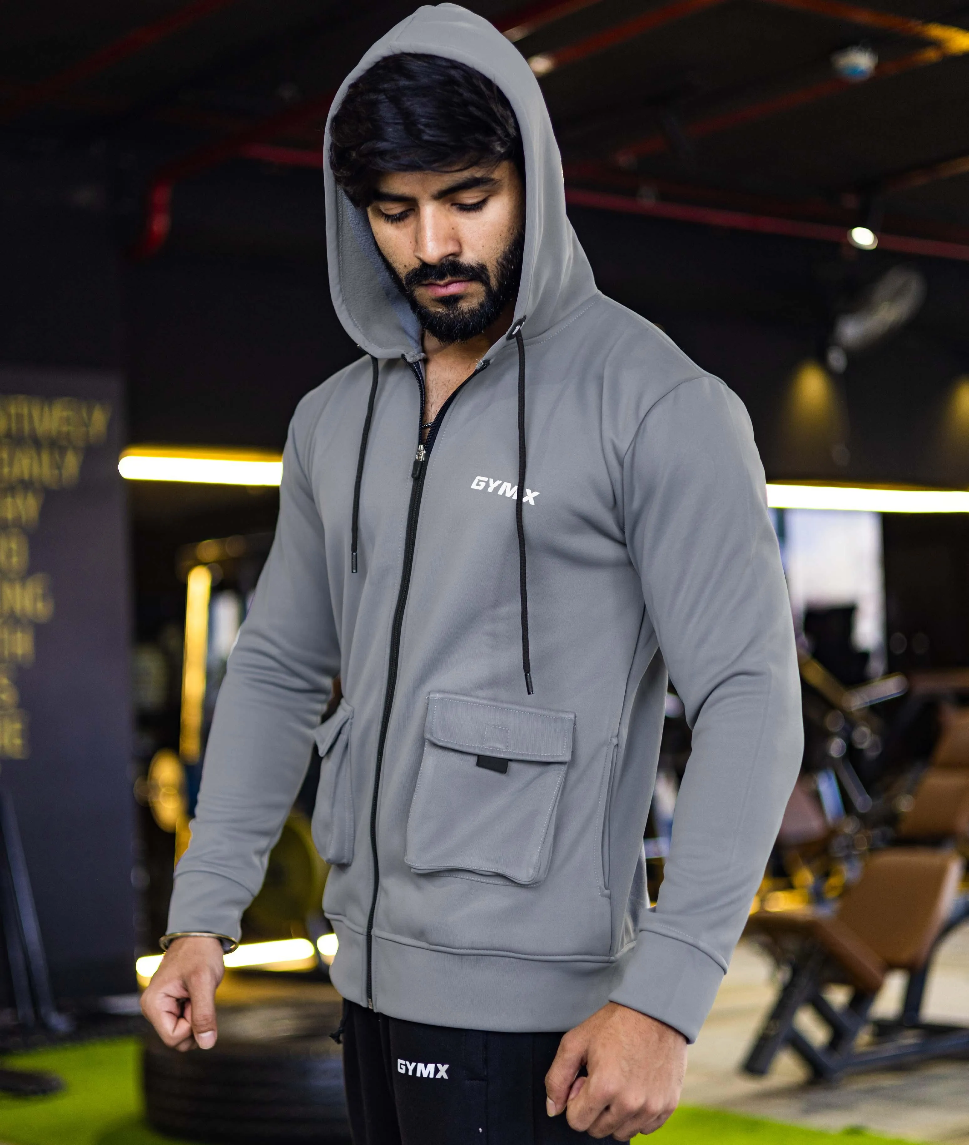 Ultimate Cargo Hoodie: Nardo Grey (4 Pockets)- Sale