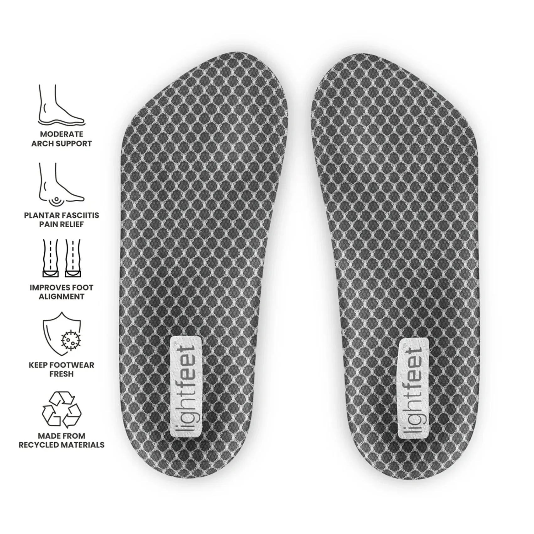 Unisex Lightfeet Plantar Fasciitis Moderate Arch Insole