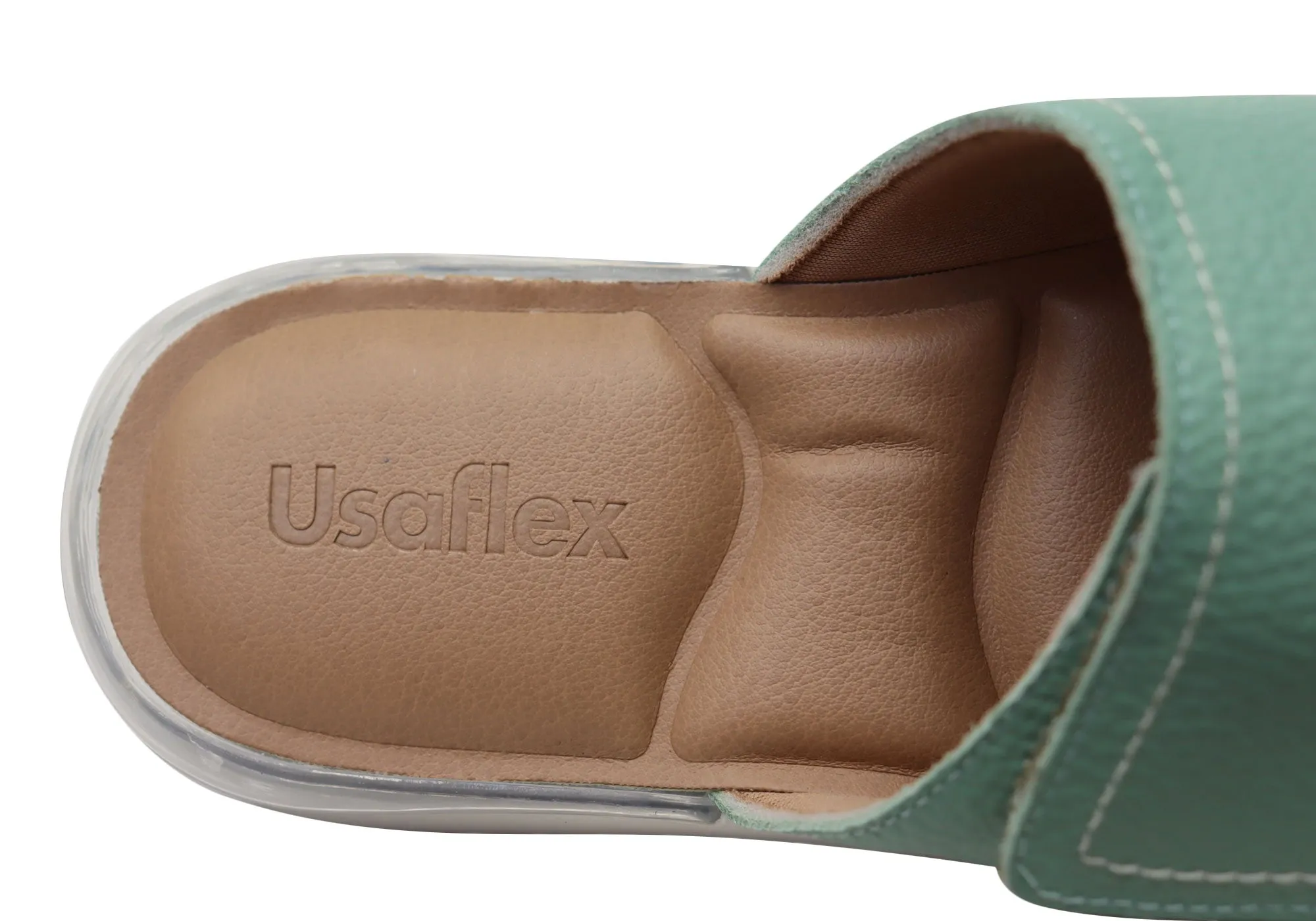 Usaflex Holiday Womens Comfortable Brazilian Leather Slides Sandals