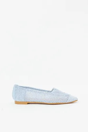 Women Blue Fabric Interest Shoe