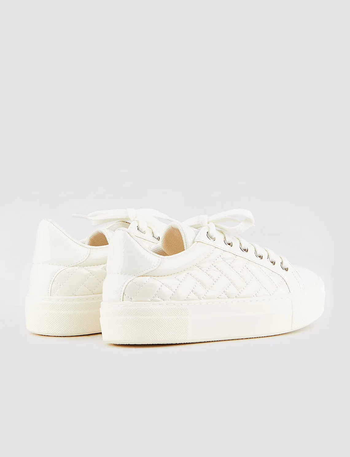 Women White Low Top Sneakers