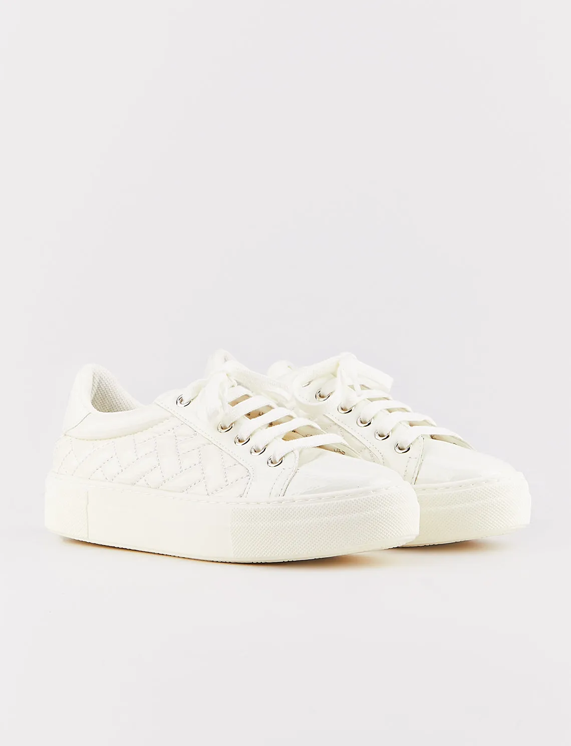 Women White Low Top Sneakers