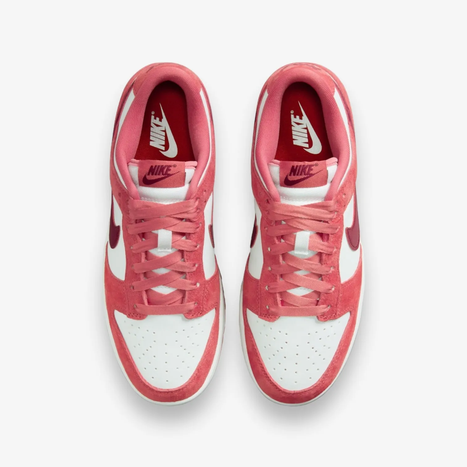 Women's Nike Dunk Low Vday WHITE/TEAM RED-ADOBE-DRAGON RED FQ7056-100