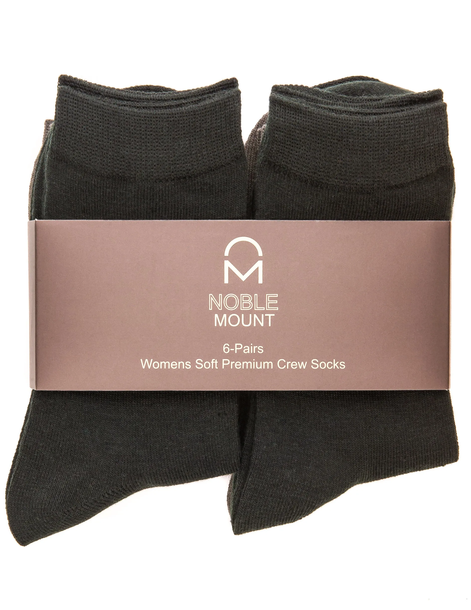 Women's Soft Premium Crew Socks - 6 Pairs